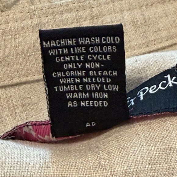 Peck & Peck  Women’s Size Large Linen Blend Open Front Blazer Jacket Top Ivory - Picture 8 of 13